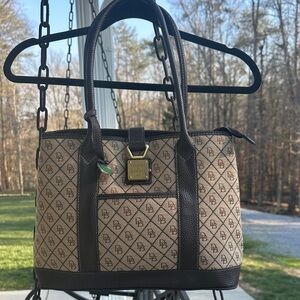 Dooney & Bourke Brown and Tan Tote Bag